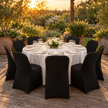 30 Pack Stretch Chair Covers for Dining Chairs, Black