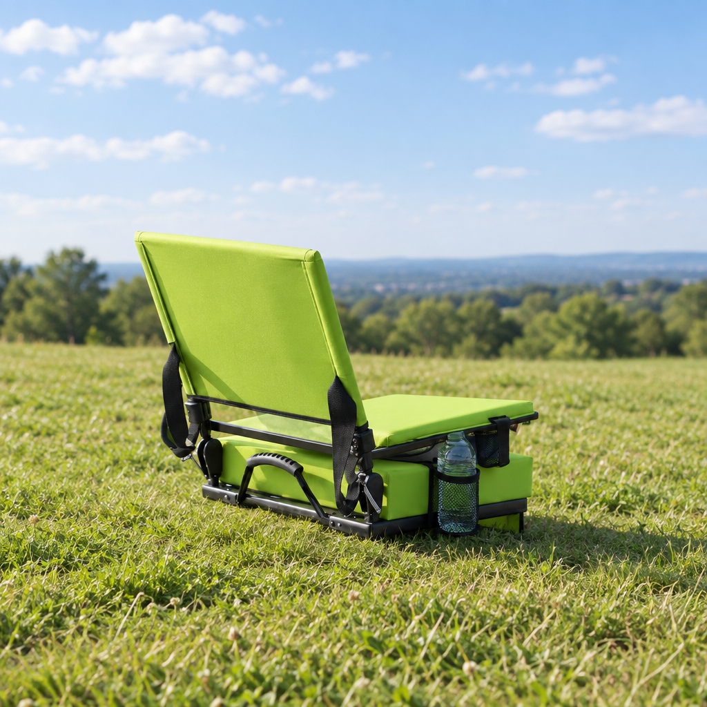 Folding Reclining Stadium Seat with Back Support, 17 in