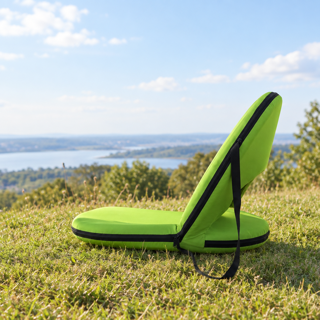 6 Position Reclining Stadium Seat, 21 in Wide, Lime