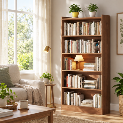 Freestanding Bookshelf and Storage Rack, Brown