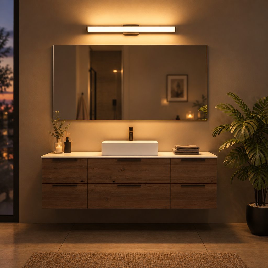 40.6 in Matte Black LED Vanity Light Bar for Bathroom