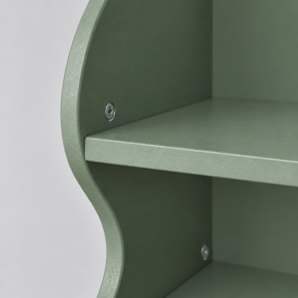 5-Tier Bookshelf and Storage Rack, Sage Green
