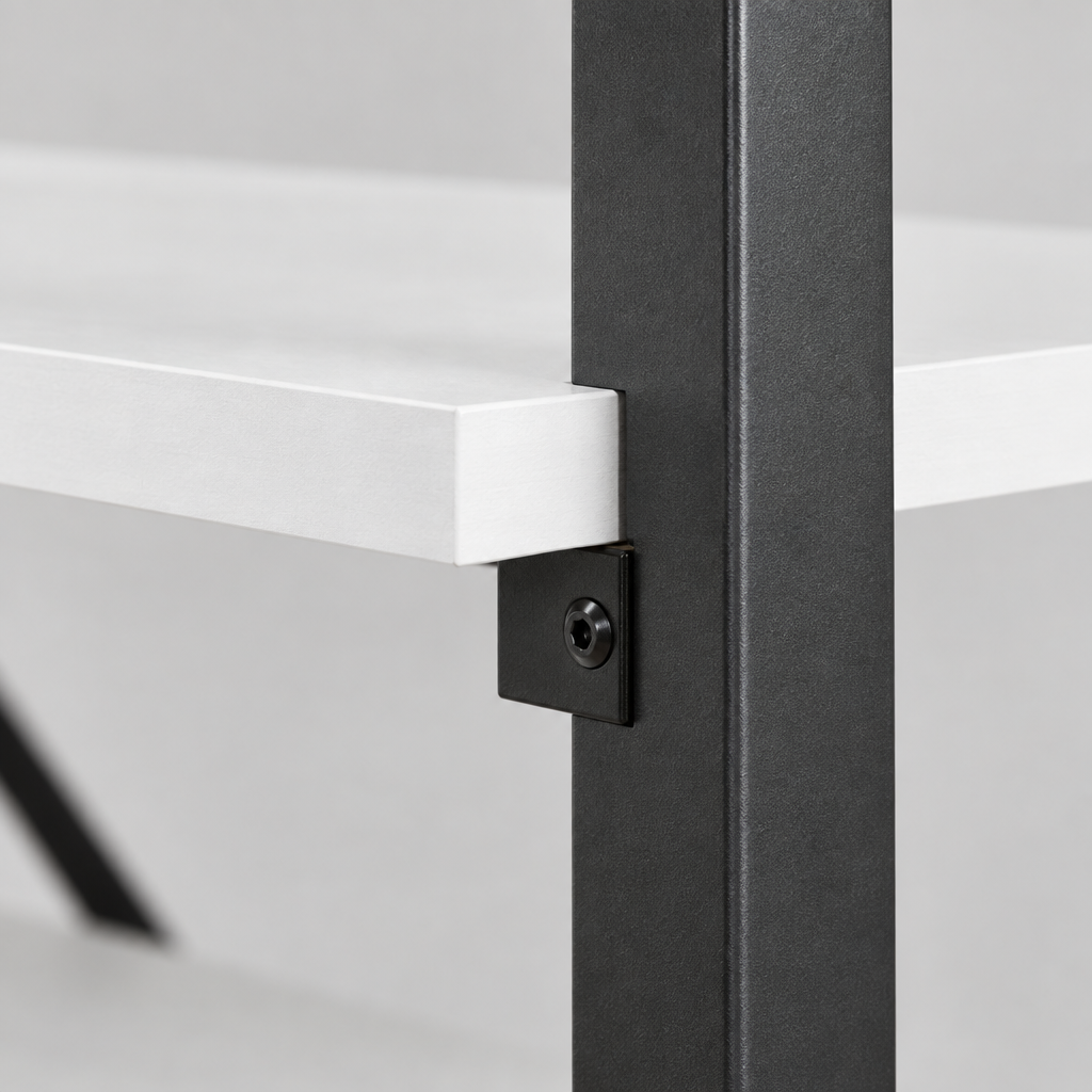 5-Shelf Bookcase 72 in Tall, Black and White
