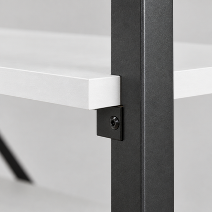 5-Shelf Bookcase 72 in Tall, Black and White