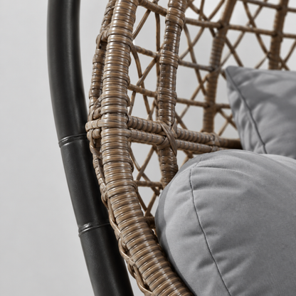 Egg Chair Cushion with Headrest, 39 x 45 in, Solid Colours