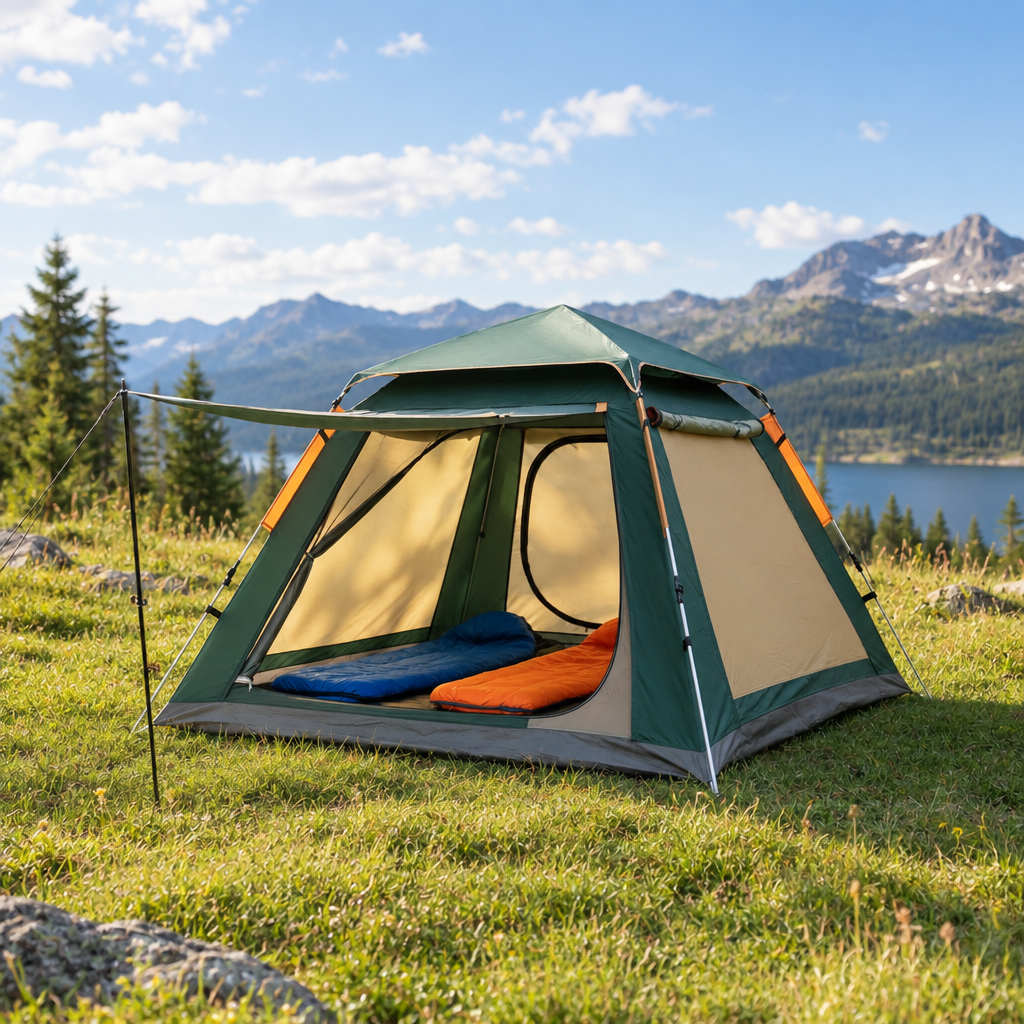 Instant Pop-up Camping Tent, 2 to 4 Person, Oxford