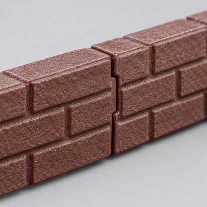 Stone Look Garden Edging Border, 12 Panels, Red