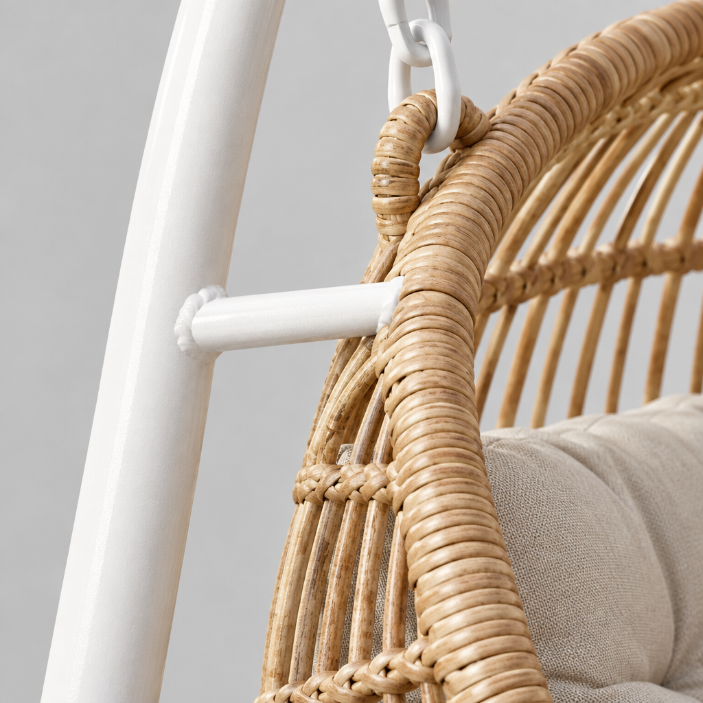 Steel A-Frame Hammock Chair Stand, 330 lb Load, White