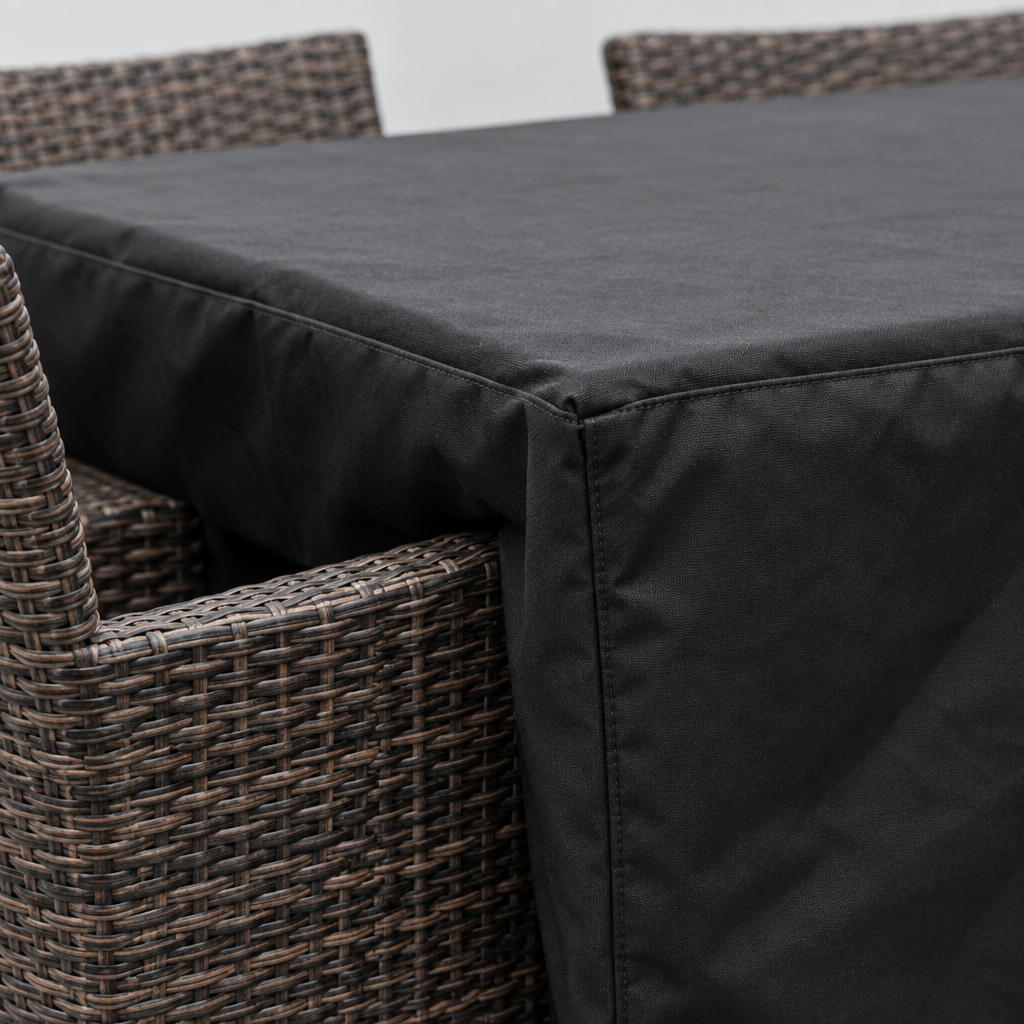 Rectangular Patio Table and Chair Cover, 600D Weather-Resistant