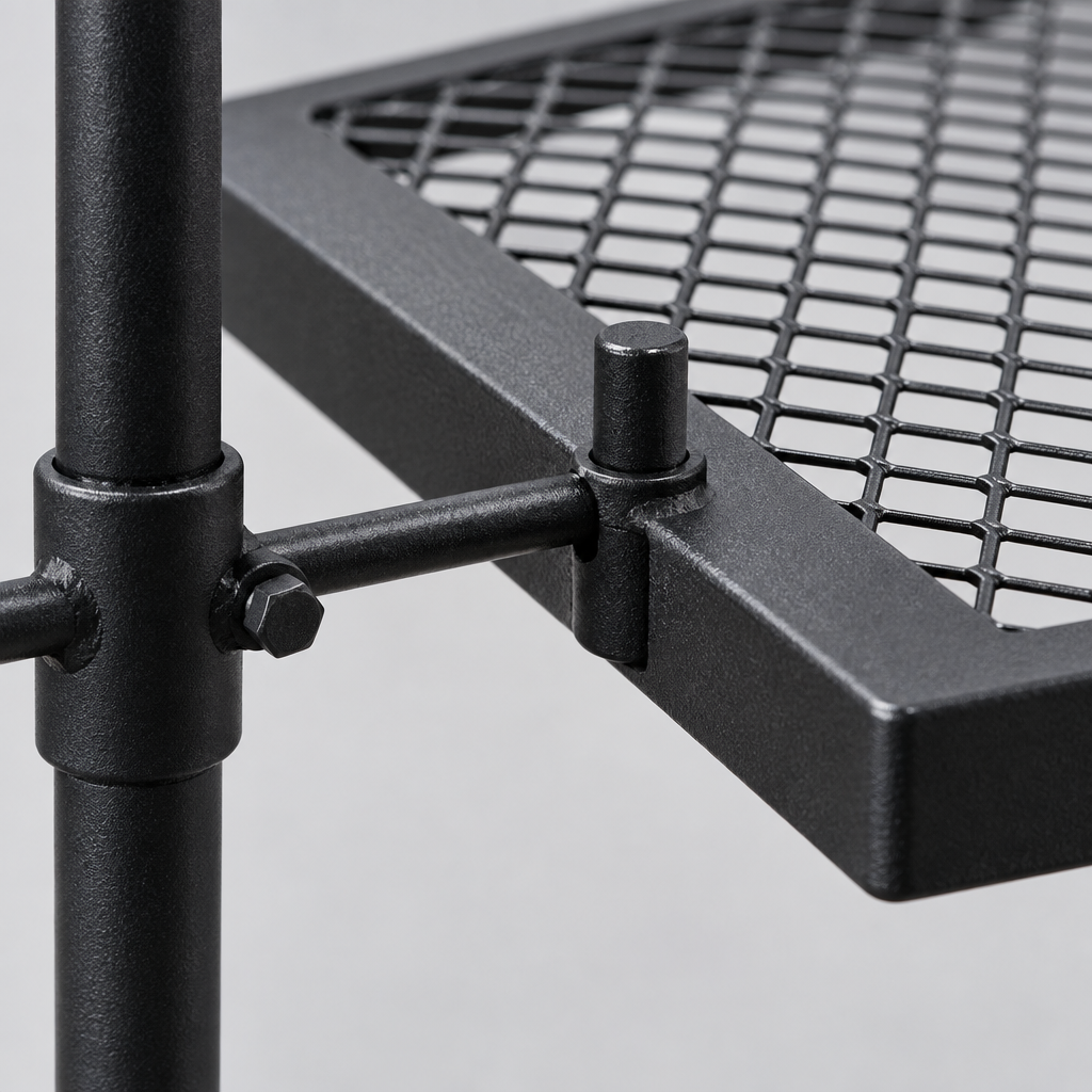 Swivel Campfire Grill Grate, 16 in Steel, Black
