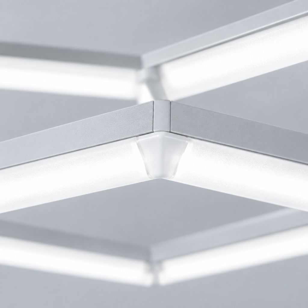 Hexagon LED Garage Lights, 5 Panel Set, 6500K Cool White