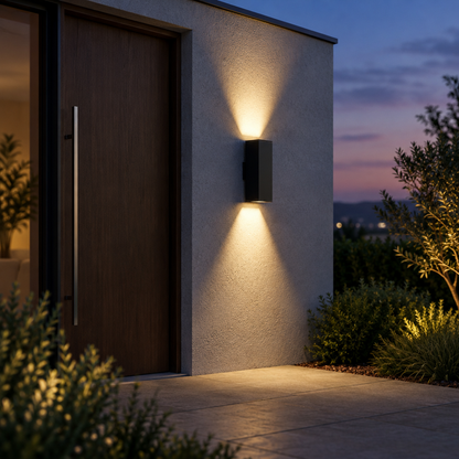 Matte Black Outdoor Wall Sconces, 4 Pack (2 x 2 Pack)