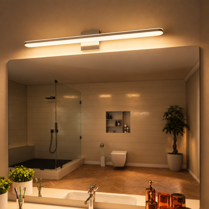 32 in 16 W Chrome LED Bathroom Vanity Light, 6000K