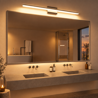 39 in 24 W Chrome LED Bathroom Vanity Light, 6000K