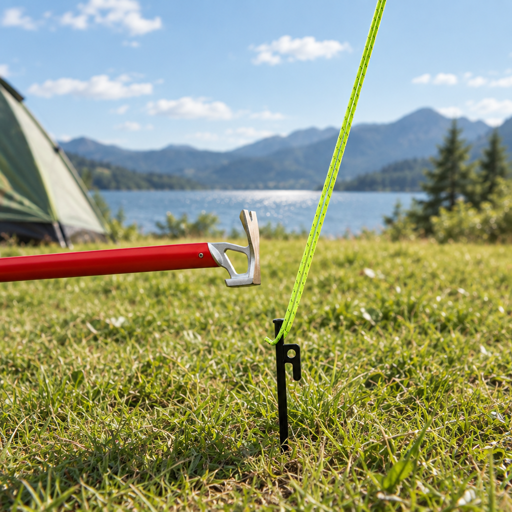 30 cm Steel Camping Tent Stake, Black