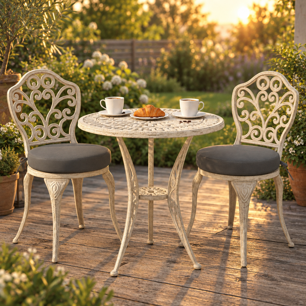 Round Patio Chair Cushions, Set of 4, 15 in, Dark Gray