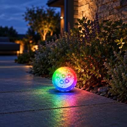 Rechargeable RGB Pool Light, IP68 Waterproof LED Lamp