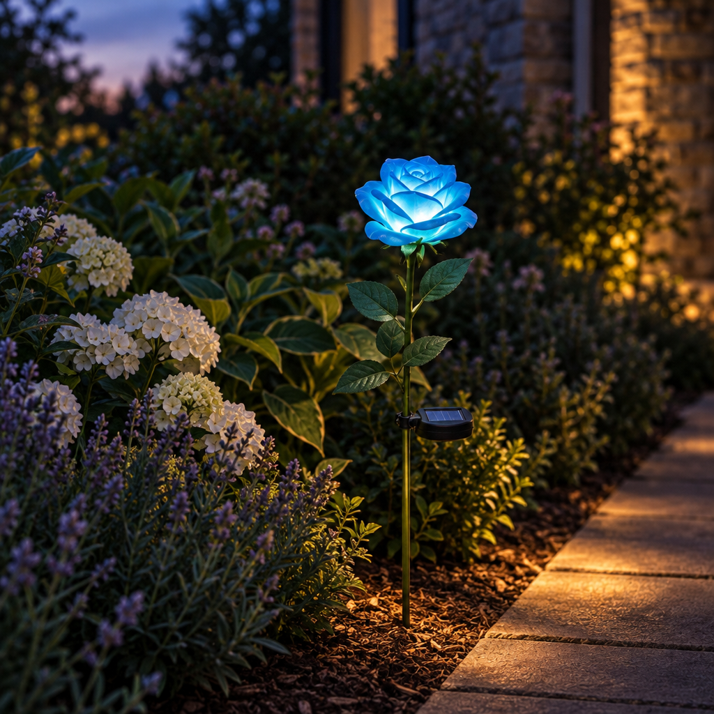 Solar Rose Flower Garden Lights, 8 Pack (2 x 4 Pack)