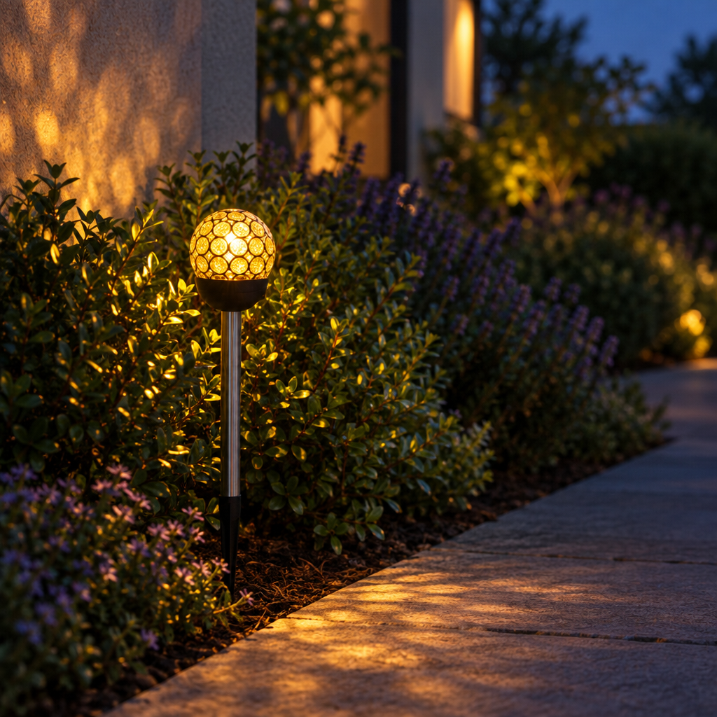 Solar Ball Garden Lights, 3 Pack, Colour Changing