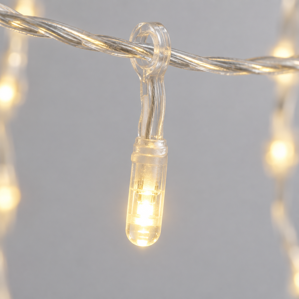Warm White LED Icicle Curtain String Lights, 10 m, 400 LED