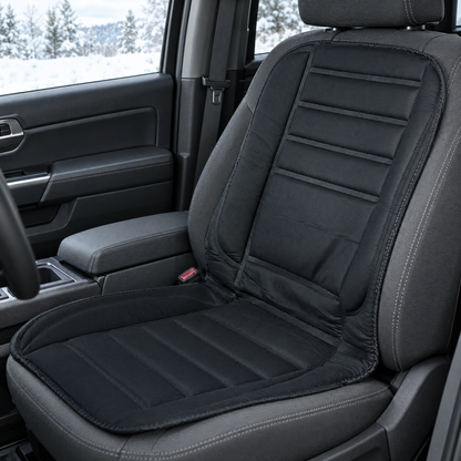Heated seat cushion on a truck passenger seat
