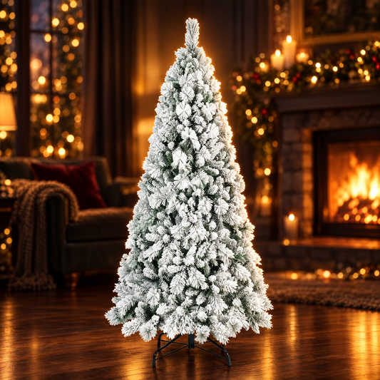 4 ft flocked artificial Christmas tree