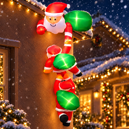 Climbing Santa Christmas inflatable